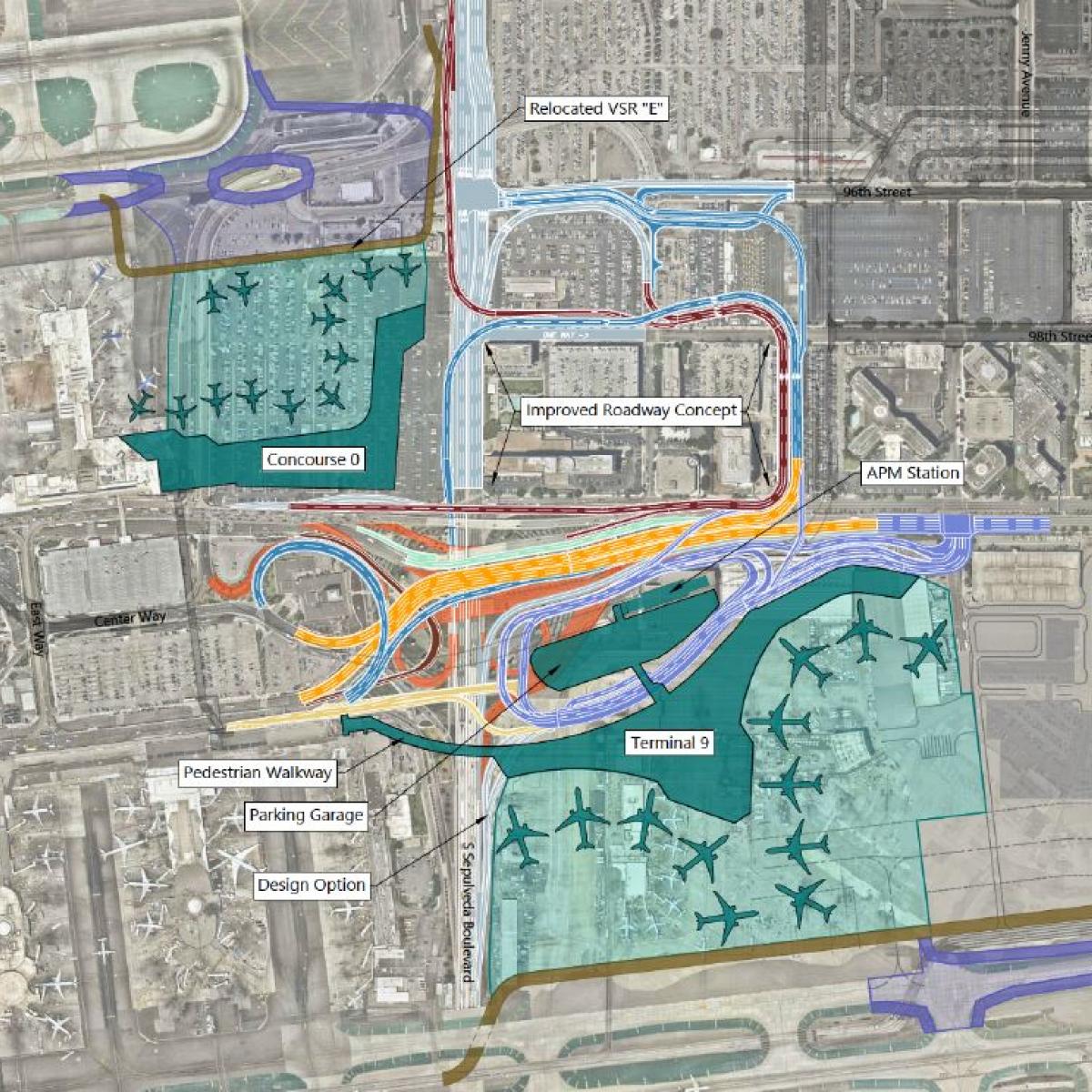 LAX Plans New Passenger Concourses and an Infill People Mover